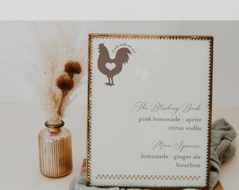 Farm Wedding Signature Cocktail Sign Printed