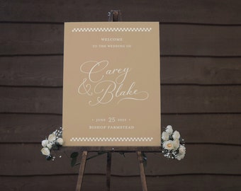 Farm Wedding Welcome Sign - Rustic Country - Printed and Digital File Option Available