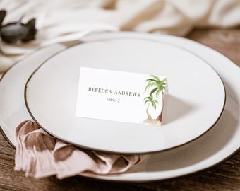 Palm Tree Place Cards Printed - Baja Mexico