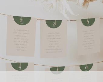 Destination Wedding Seating Chart Printed - Arch Design