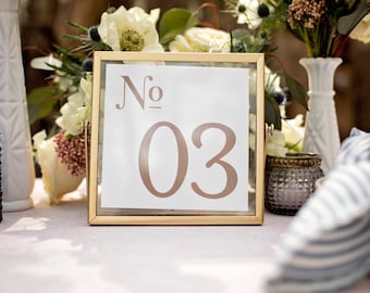 Farm Wedding Table Numbers Printed - Rustic Country