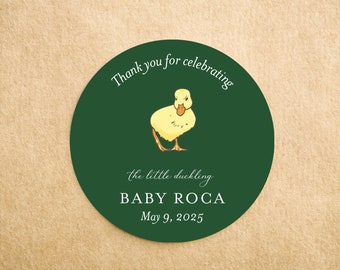 Little Duckling Favor Stickers - Printed