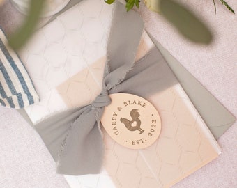 Barn Wedding Invitation - Country Farm Wedding - Vellum Gatefold with Ribbon