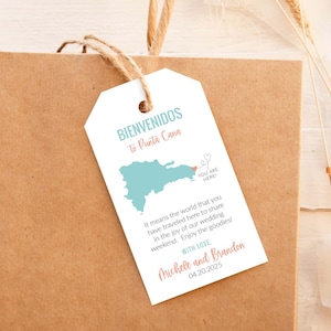 Destination Wedding Welcome Bag Tag - Dominican Republic Wedding