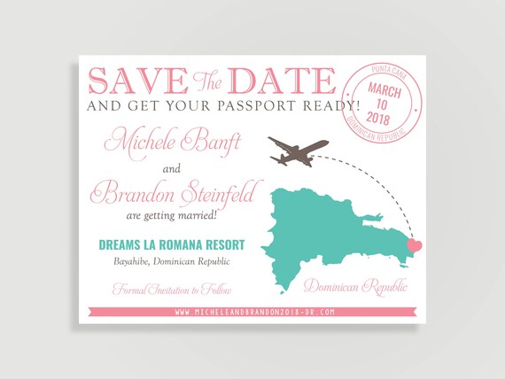 Destination Wedding Save The Date Magnet Available Diy Printable