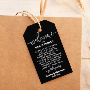 Wedding Welcome Bag Tag Printed - New Year's Eve Wedding