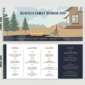 Weekend at the Lake Invitation with Itinerary for Family Reunion, Bachelor Party, Bachelorette C13-IT10-04 PGIT image 2