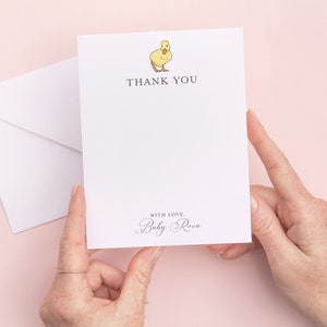 Little Duckling Baby Shower Thank You Card - Personalized Printable File or Print Package Available