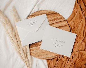 Envelope Addressing: Printed envelopes with digital calligraphy