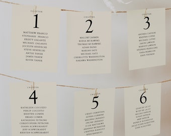 Book theme Seating Chart - Chapter Cards Printed