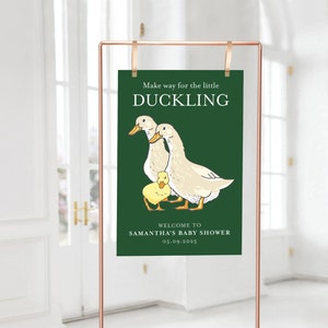 Little Duckling Baby Shower Welcome Sign - Printed and Digital File Option Available