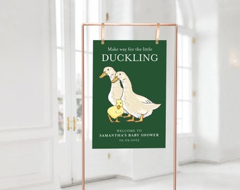 Little Duckling Baby Shower Welcome Sign - Printed and Digital File Option Available