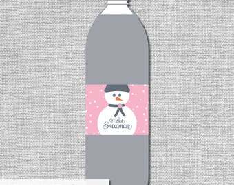 Melted snowman label | Etsy