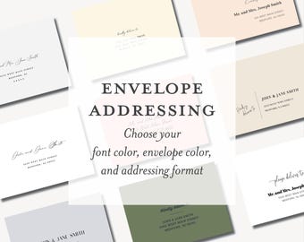 Envelope Addressing: Printed envelopes with digital calligraphy