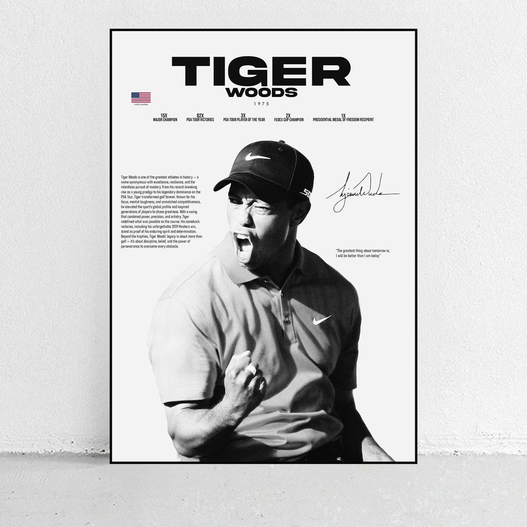 Tiger Woods Wall Artnull