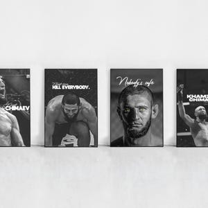 Khamzat Chimaev UFC Poster: Borz Smash MMA Art (Digital Download)