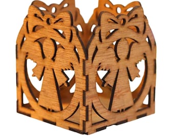 Plantillas de corte láser para faroles navideños de madera contrachapada, MDF y acrílico (archivos CDR, DXF y LBRN)