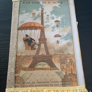 Vintage altered BLANK notebook with ephemera pack