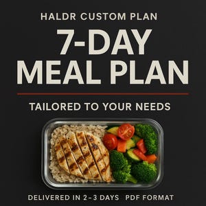 Custom 7-Day Meal Plan for Fat Loss or Muscle Gain | Personalized Nutrition Plan | Tailored to Your Body & Goals | PDF in 2–3 Days