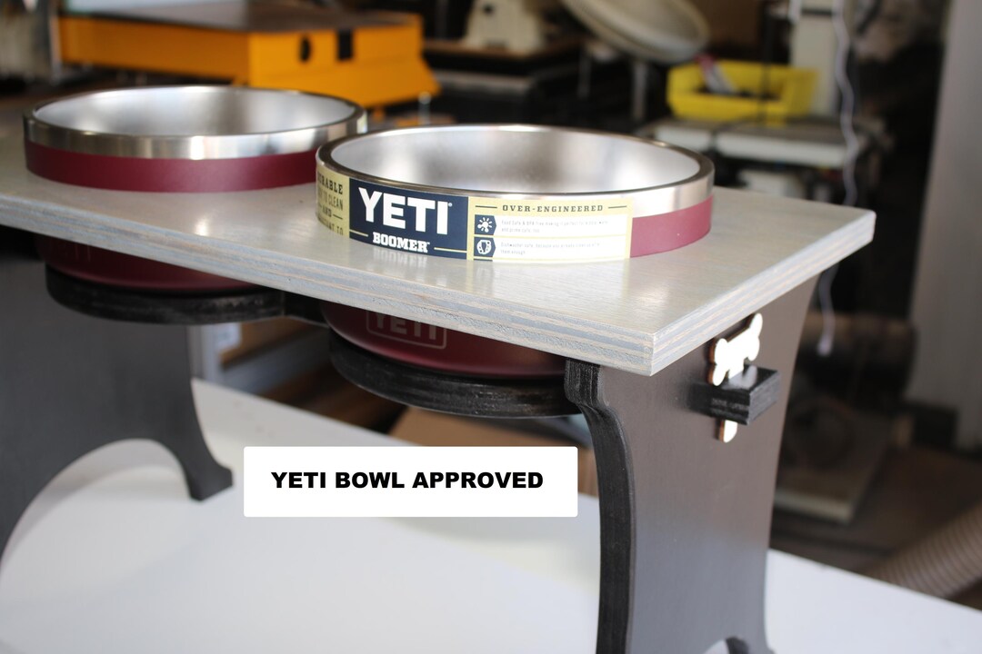 Picture Idea: Yeti Rustic Elevated Dog Bowl Stand Yeti Boomer Compatible Handmade