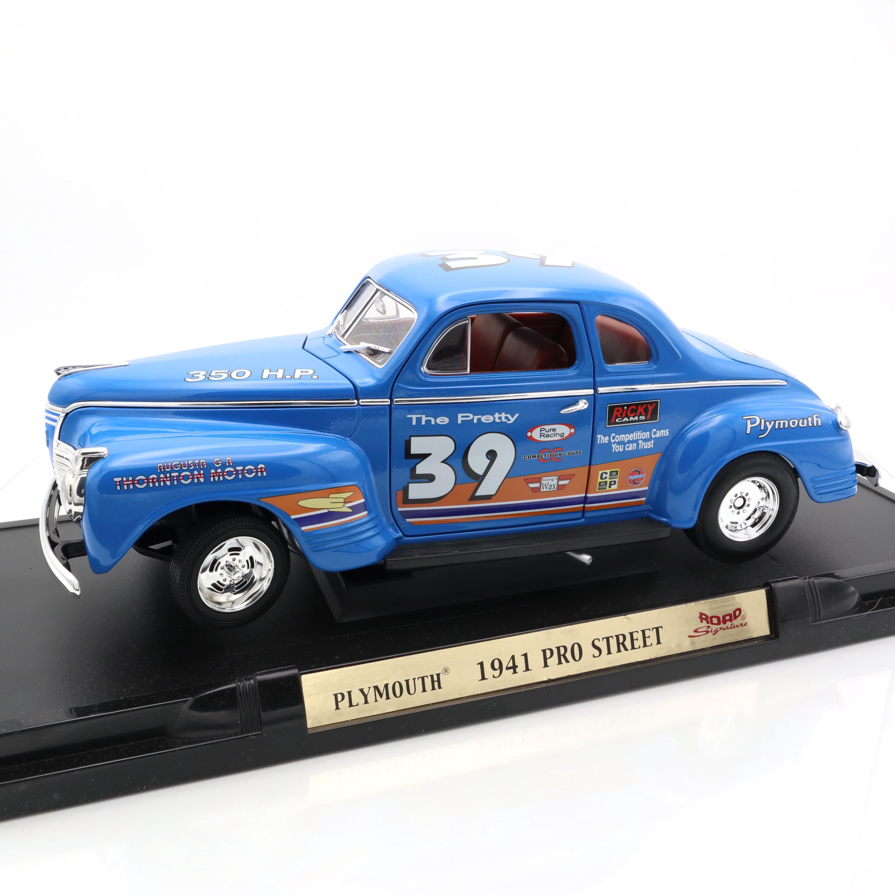 1941 Plymouth Pro Street Road Signature 1 to 18 Diecast Model Car