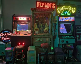 Réplica de letrero de neón falso: pantallas retroiluminadas por LED a escala 1:6
