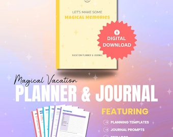 Magico pianificatore di vacanze e diario stampabile