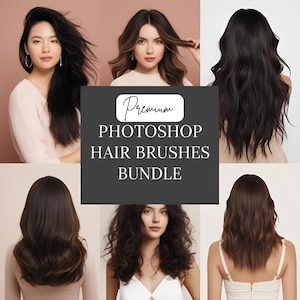 Hair Brushes for Photoshop – Realistic Digital Hair Brush Set for Procreate & Photoshop Photoshop Hair Brush Set Digital brushes