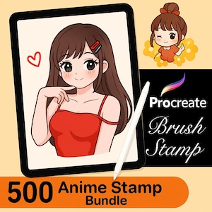 500+ Anime Stamp Brushes for Procreate – Ultimate Artist’s Bundle Procreate Anime Brush Pack – 500 Stamp Brushes for Illustrators&quot;