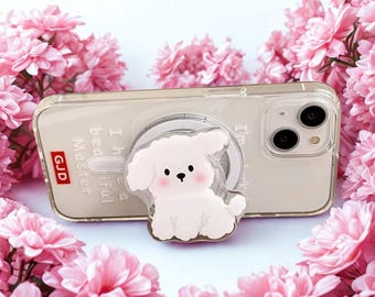 Supporto magnetico per telefono a forma di cane - Supporto per telefono a forma di cucciolo kawaii - Supporto Magsafe per dispositivo universale