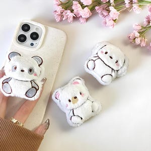 Cute Plush Phone Grip – Love phone grip – Colorful phone holder – Cute phone stand – Phone charm – Fluffy phone grip – Plush phone accessory
