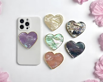 Supporto per telefono a forma di cuore in resina fatto a mano: supporto colorato per telefono e accessorio Kindle