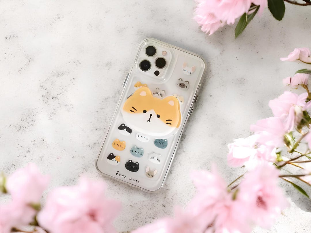 Cute Cat Phone Grip – Resin Pet Phone Stand - Etsy Australia