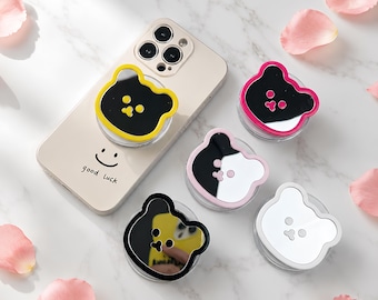 Mirror Bear Phone Grip – Kawaii Phone Stand, Gift for Her