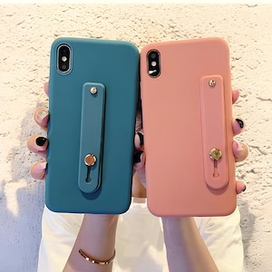 Silicone Strap Phone Handle – Cute phone stand – Love phone grip – Colorful phone holder – Minimalist phone accessory