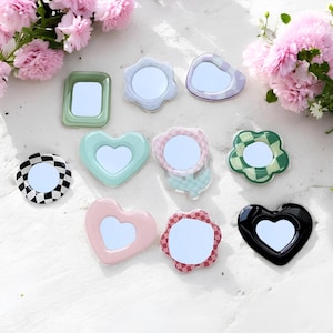 Mirror Phone Grip – Cute mirror phone holder – Phone charm – Phone stand for smartphone, kindle or tablet – Phone accessory