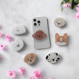 Dog Phone Grip – Cute pet phone holder – Animal phone stand – Phone grip for Smartphone – Magsafe phone handle – Cute phone accessory