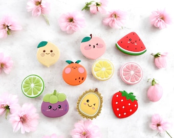 Kawaii Frukt Telefongrepp – Resin Telefonställ