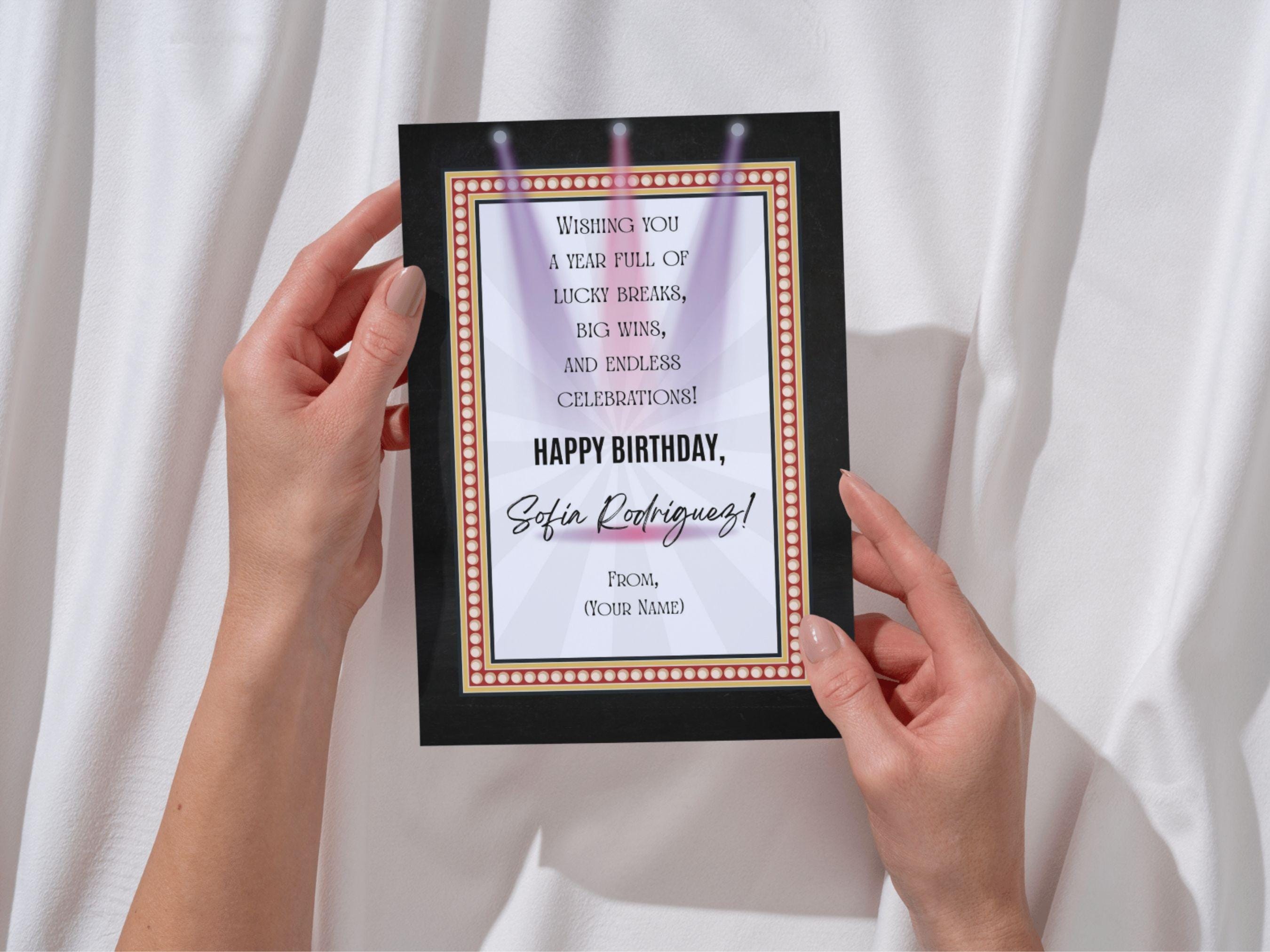 Casino Birthday Card | Printable Birthday Card | Fun Slot Machine Theme ...
