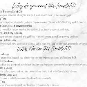 Editable Capability Statement Template: Small Business Marketing (US Letter PDF) image 6