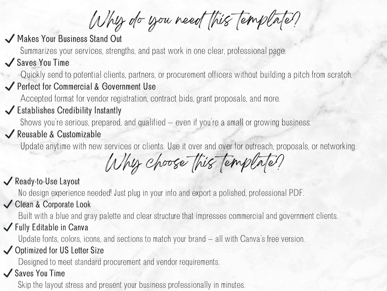 Editable Capability Statement Template: Small Business Marketing (US Letter PDF) image 6