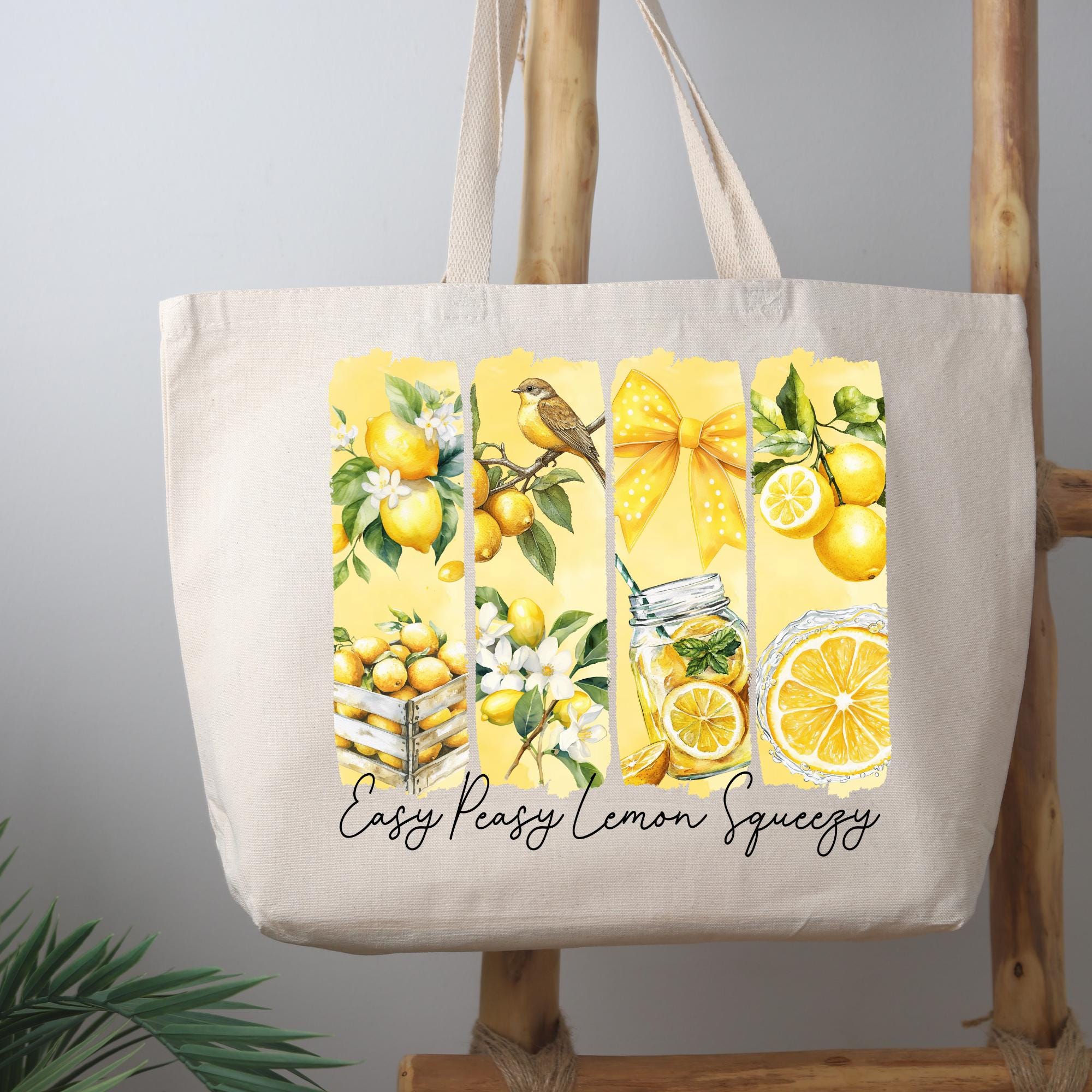 Lemon Print Tote Bag - Etsy