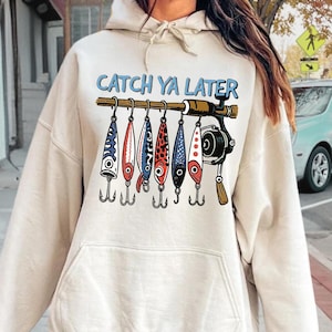 Fishing Sweatshirt, Catch of the Day Fish Sweatshirt, Fishing Lover Hoodie, Fisherman Gift, Natural Lover Gift, Lake Life, Dad Birthday Gift