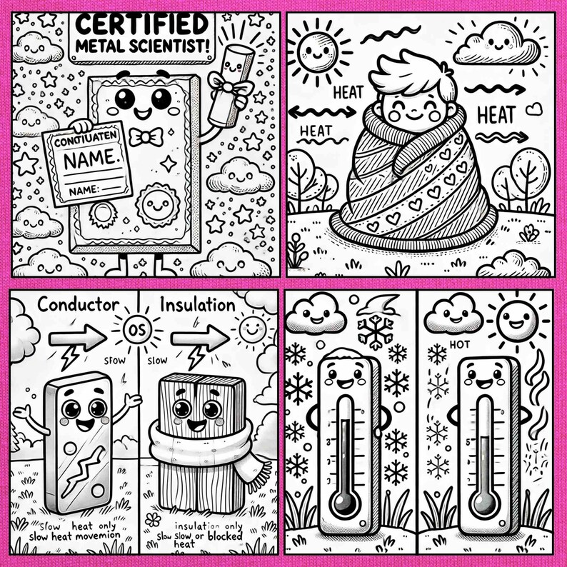 Science of Heat Coloring Book: STEM Activity for Kids (PDF Download) - Etsy