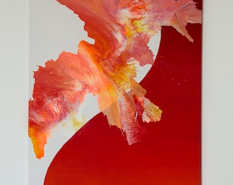 Unique abstract artwork, acrylic painting, 60x80cm