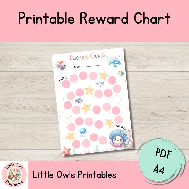 Printable Kids Reward Chart Printable Rainbow Sticker Chart for Kids ...
