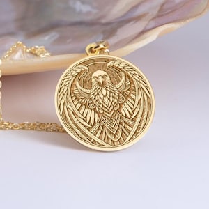 Silver Eagle Necklace, Ethnic Eagle Necklace, Silver Eagle Totem Pendant, Mystic Eagle Charm, Masculine Jewelry, Jewelry for Men