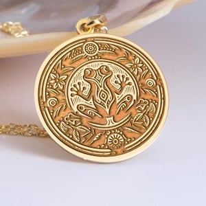 Sterling Silver  Frog Medallion Necklace: Ethnic Totem Jewelry