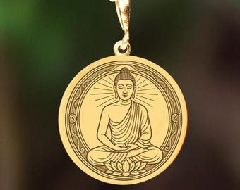 Sterling Silver Buddha Necklace: Spiritual Meditation Pendant