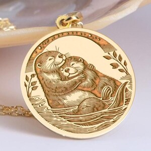 TheCharmWorks Ciondolo Lontra 3D In Argento Sterling 925 – Gioiello Artigianale In Sacchetto Regalo